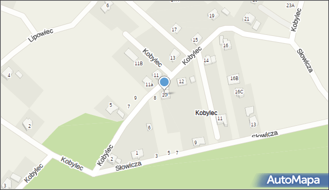 Jawiszowice, Kobylec, 10, mapa Jawiszowice