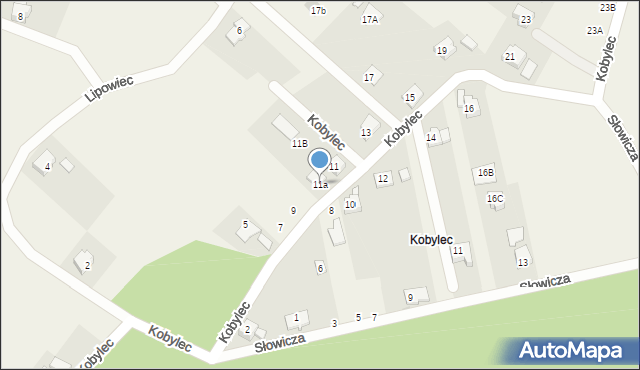 Jawiszowice, Kobylec, 11a, mapa Jawiszowice