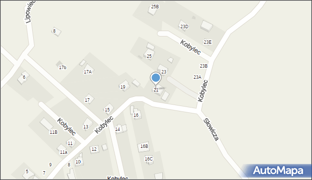 Jawiszowice, Kobylec, 21, mapa Jawiszowice