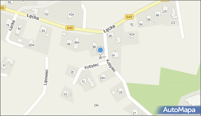 Jawiszowice, Kobylec, 39, mapa Jawiszowice