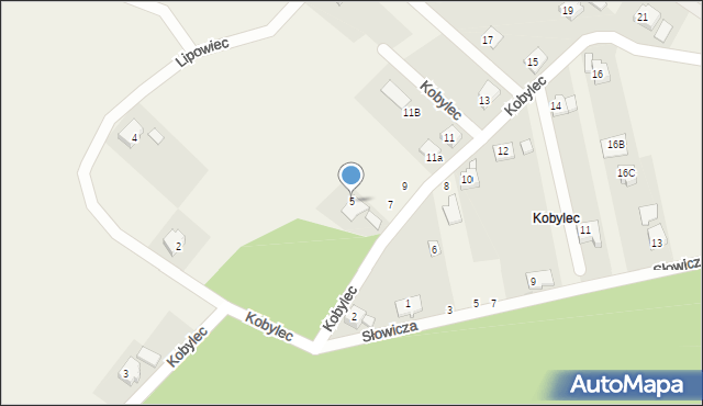 Jawiszowice, Kobylec, 5, mapa Jawiszowice