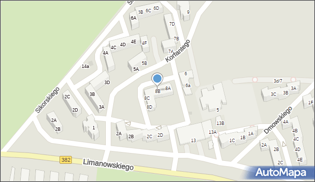 Jawor, Korfantego Wojciecha, 8B, mapa Jawor