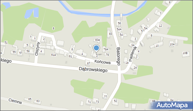 Jaworzno, Końcowa, 2, mapa Jaworzno