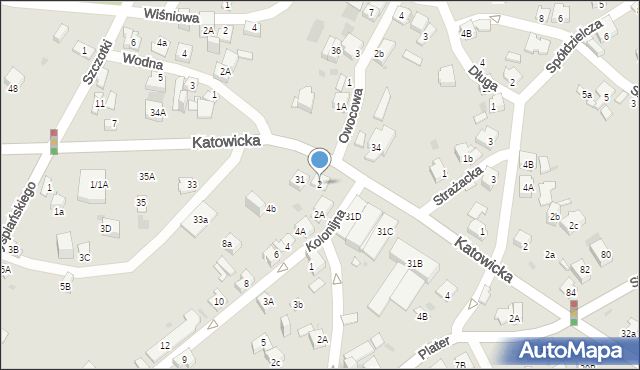 Jaworzno, Kolonijna, 2, mapa Jaworzno