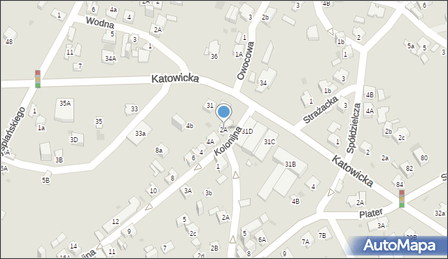 Jaworzno, Kolonijna, 2A, mapa Jaworzno