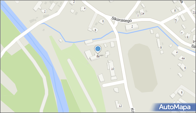 Jedlicze, Konopnickiej Marii, 8a, mapa Jedlicze