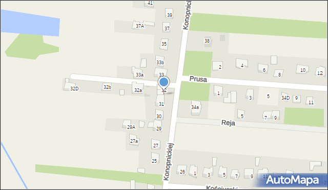 Jedlińsk, Konopnickiej Marii, 32C, mapa Jedlińsk