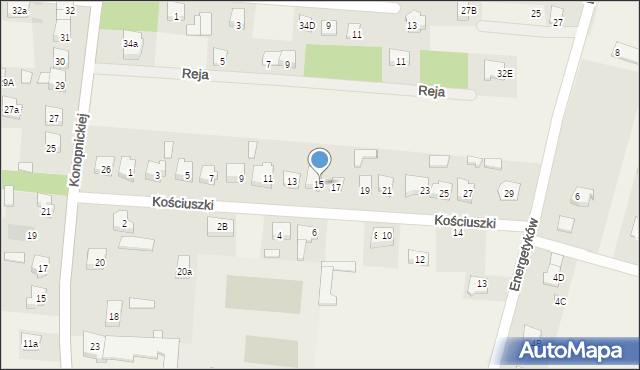 Jedlińsk, Kościuszki Tadeusza, gen., 15, mapa Jedlińsk