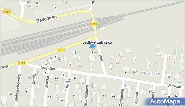 Jedlnia-Letnisko, Kolejowa, 1, mapa Jedlnia-Letnisko