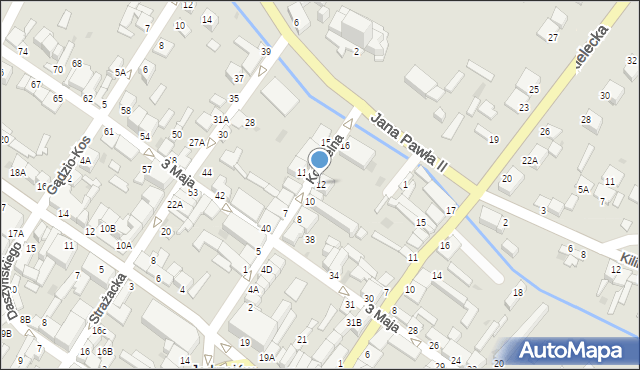 Jędrzejów, Kościelna, 12, mapa Jędrzejów