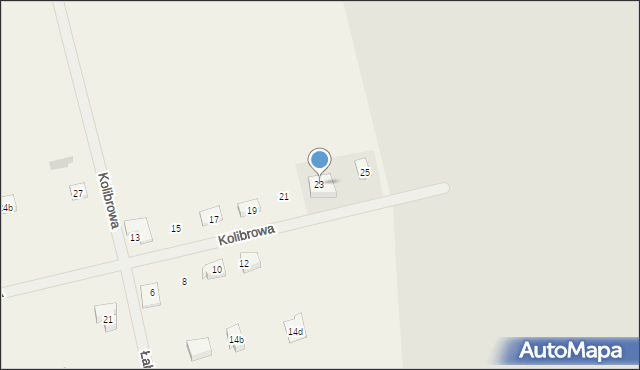 Jędrzychów, Kolibrowa, 23, mapa Jędrzychów