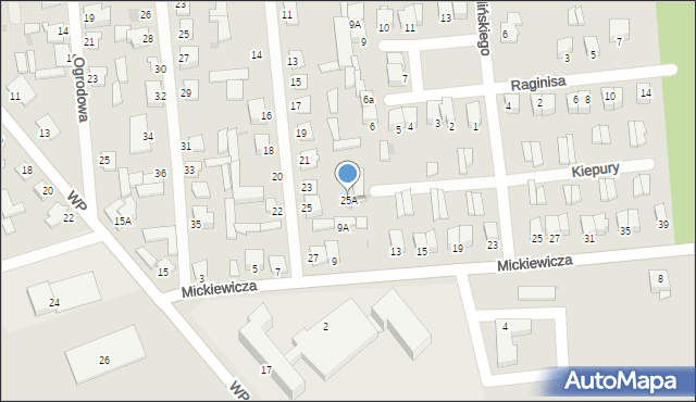 Jedwabne, Konopnickiej Marii, 25A, mapa Jedwabne