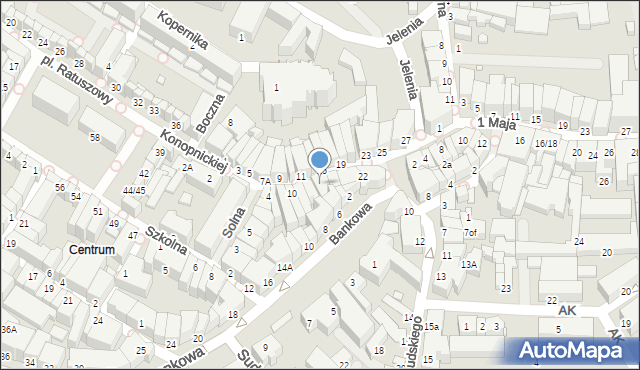 Jelenia Góra, Konopnickiej Marii, 16, mapa Jelenia Góra