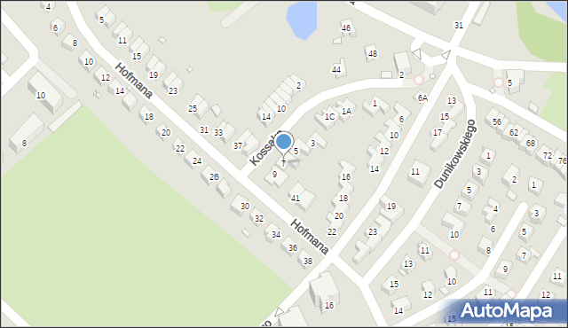 Jelenia Góra, Kossaka Wojciecha, 7, mapa Jelenia Góra