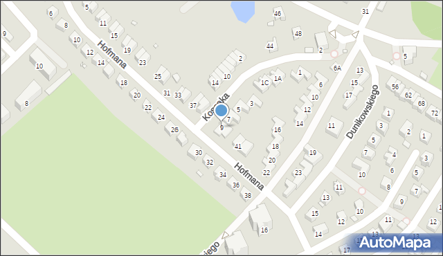 Jelenia Góra, Kossaka Wojciecha, 9, mapa Jelenia Góra