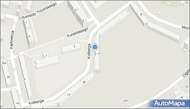 Jelenia Góra, Kolberga Oskara, 3, mapa Jelenia Góra