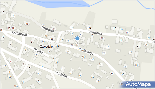 Jemielnica, Korfantego Wojciecha, 31, mapa Jemielnica