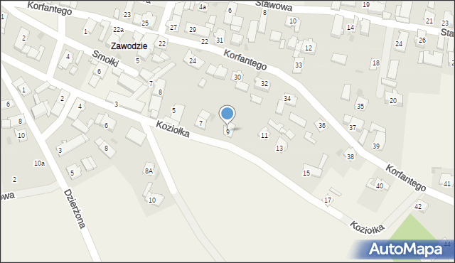 Jemielnica, Koziołka Karola, 9, mapa Jemielnica