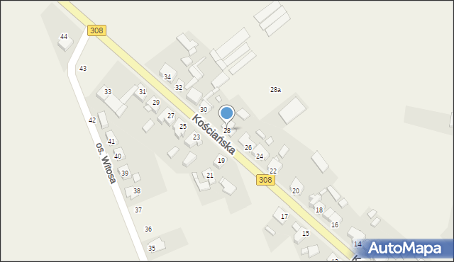 Jerka, Kościańska, 28, mapa Jerka