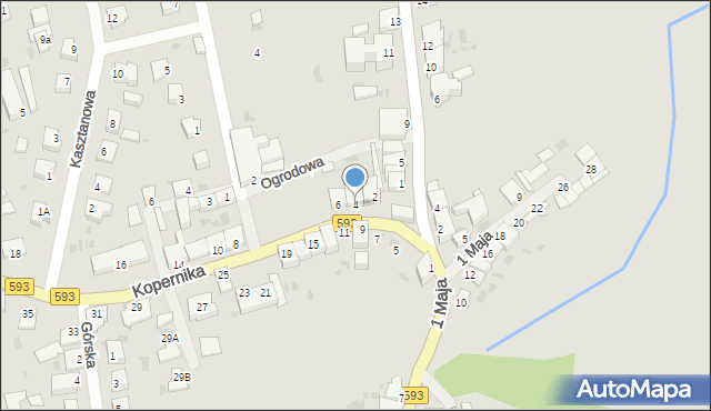 Jeziorany, Kopernika Mikołaja, 4, mapa Jeziorany