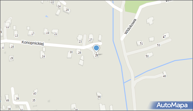 Jordanów, Konopnickiej Marii, 28, mapa Jordanów