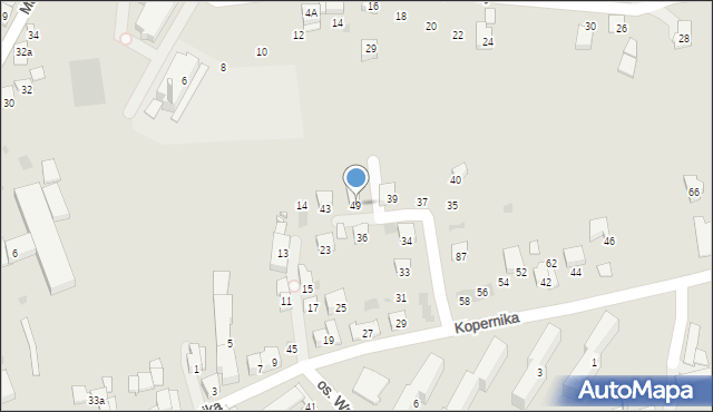 Jordanów, Kopernika Mikołaja, 49, mapa Jordanów