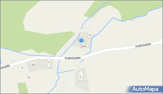 Jugów, Kościuszki Tadeusza, gen., 3, mapa Jugów