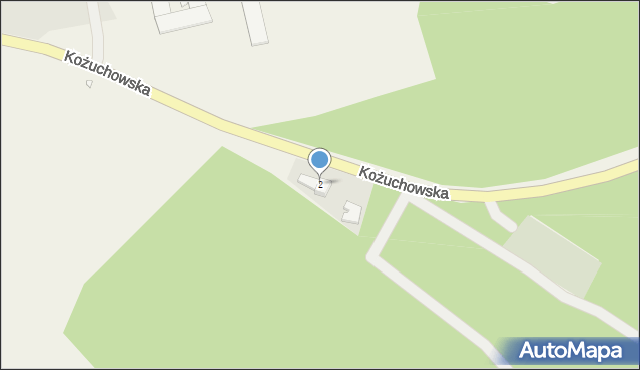 Kaczenice, Kożuchowska, 2, mapa Kaczenice