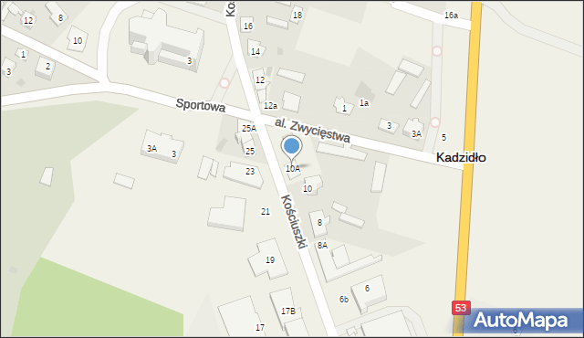 Kadzidło, Kościuszki Tadeusza, gen., 10A, mapa Kadzidło