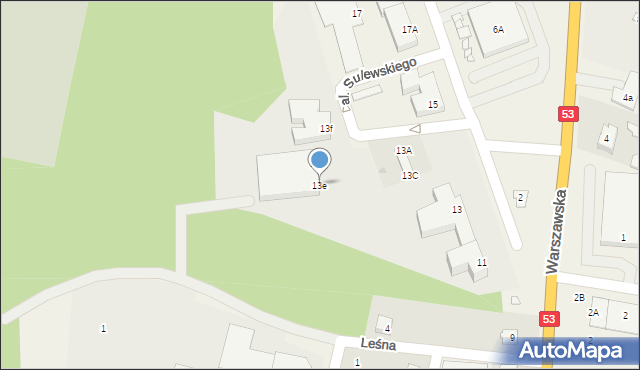 Kadzidło, Kościuszki Tadeusza, gen., 13e, mapa Kadzidło