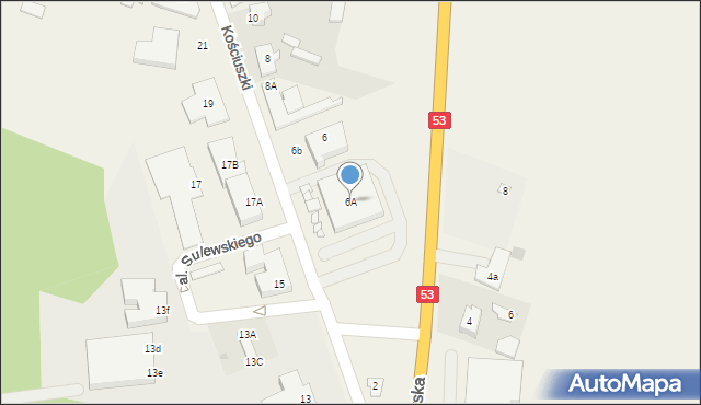 Kadzidło, Kościuszki Tadeusza, gen., 6A, mapa Kadzidło
