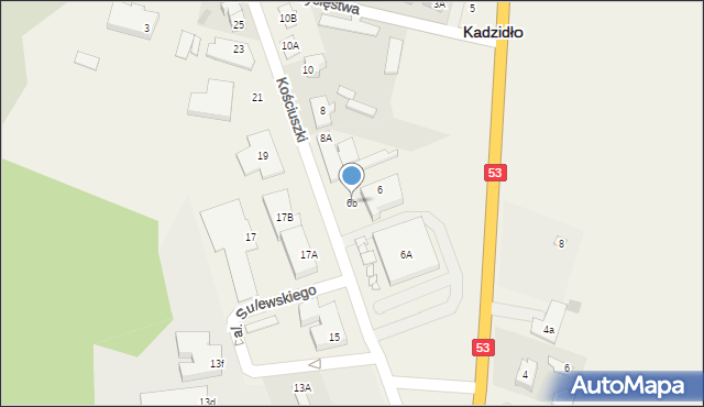 Kadzidło, Kościuszki Tadeusza, gen., 6b, mapa Kadzidło