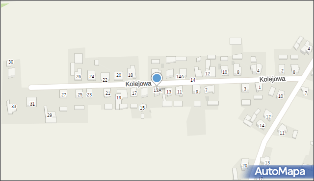 Kąkolewo, Kolejowa, 13A, mapa Kąkolewo