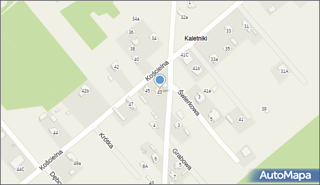 Kaletnik, Kościelna, 43, mapa Kaletnik