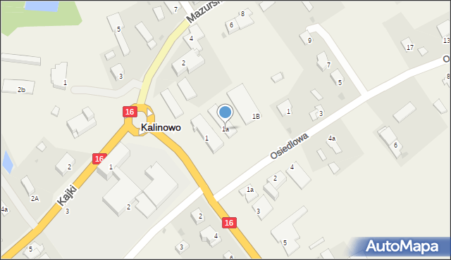 Kalinowo, Konopnickiej Marii, 1a, mapa Kalinowo