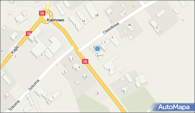 Kalinowo, Konopnickiej Marii, 3, mapa Kalinowo