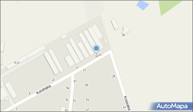 Kalisz, Konińska, 14, mapa Kalisza