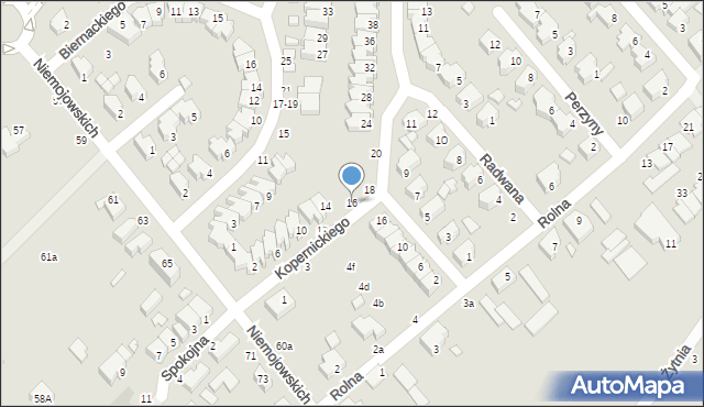 Kalisz, Kopernickiego Franciszka, 16, mapa Kalisza