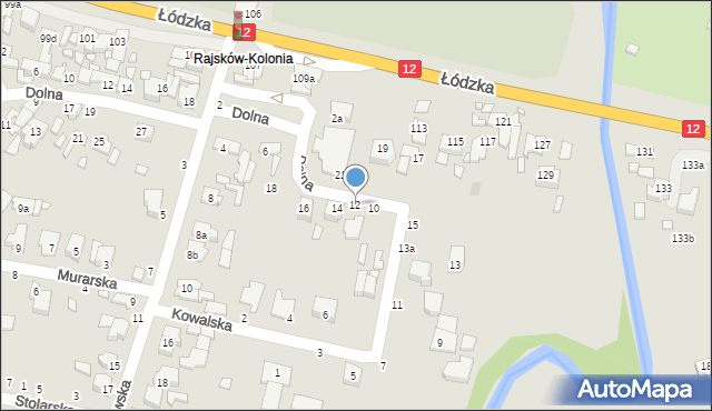 Kalisz, Kowalska, 12, mapa Kalisza