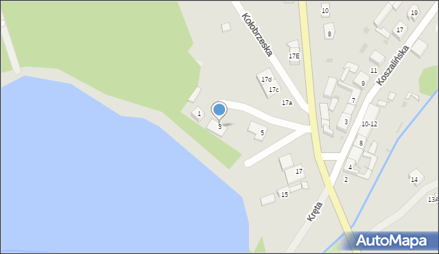 Kalisz Pomorski, Kołobrzeska, 3, mapa Kalisz Pomorski