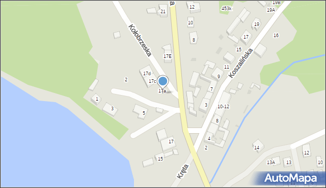 Kalisz Pomorski, Koszalińska, 14, mapa Kalisz Pomorski