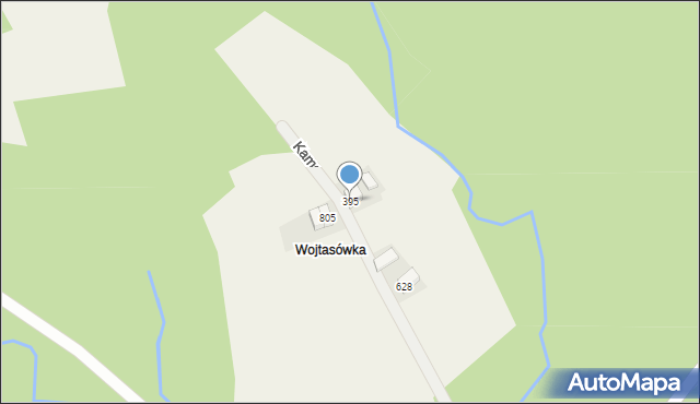 Kamesznica, Kolonia Wojtasówka, 395, mapa Kamesznica