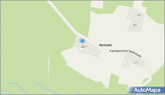 Kamesznica, Kolonia Wojtasówka, 403, mapa Kamesznica