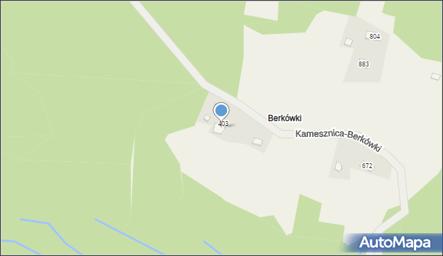 Kamesznica, Kolonia Wojtasówka, 404, mapa Kamesznica