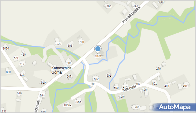 Kamesznica, Koniakowska, 1070, mapa Kamesznica