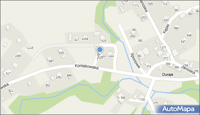 Kamesznica, Koniakowska, 415, mapa Kamesznica