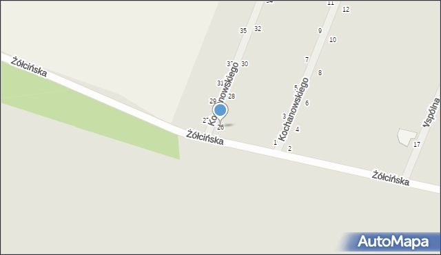 Kamień Pomorski, Kochanowskiego Jana, 26, mapa Kamień Pomorski