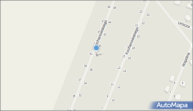 Kamień Pomorski, Kochanowskiego Jana, 38, mapa Kamień Pomorski