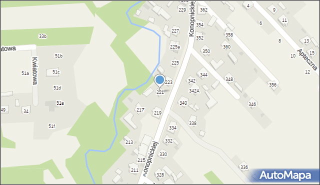 Kamienica Polska, Konopnickiej Marii, 221, mapa Kamienica Polska