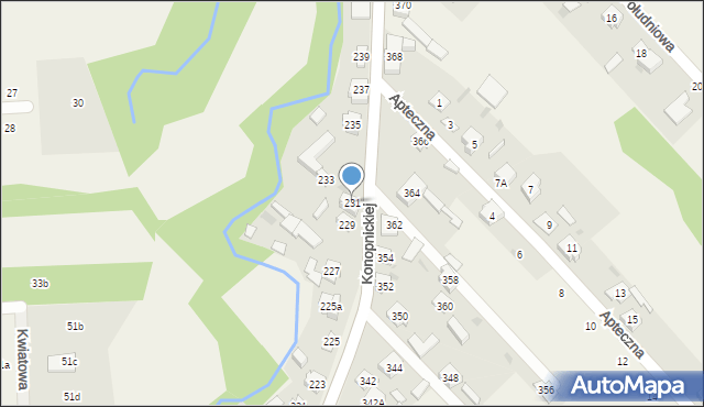 Kamienica Polska, Konopnickiej Marii, 231, mapa Kamienica Polska